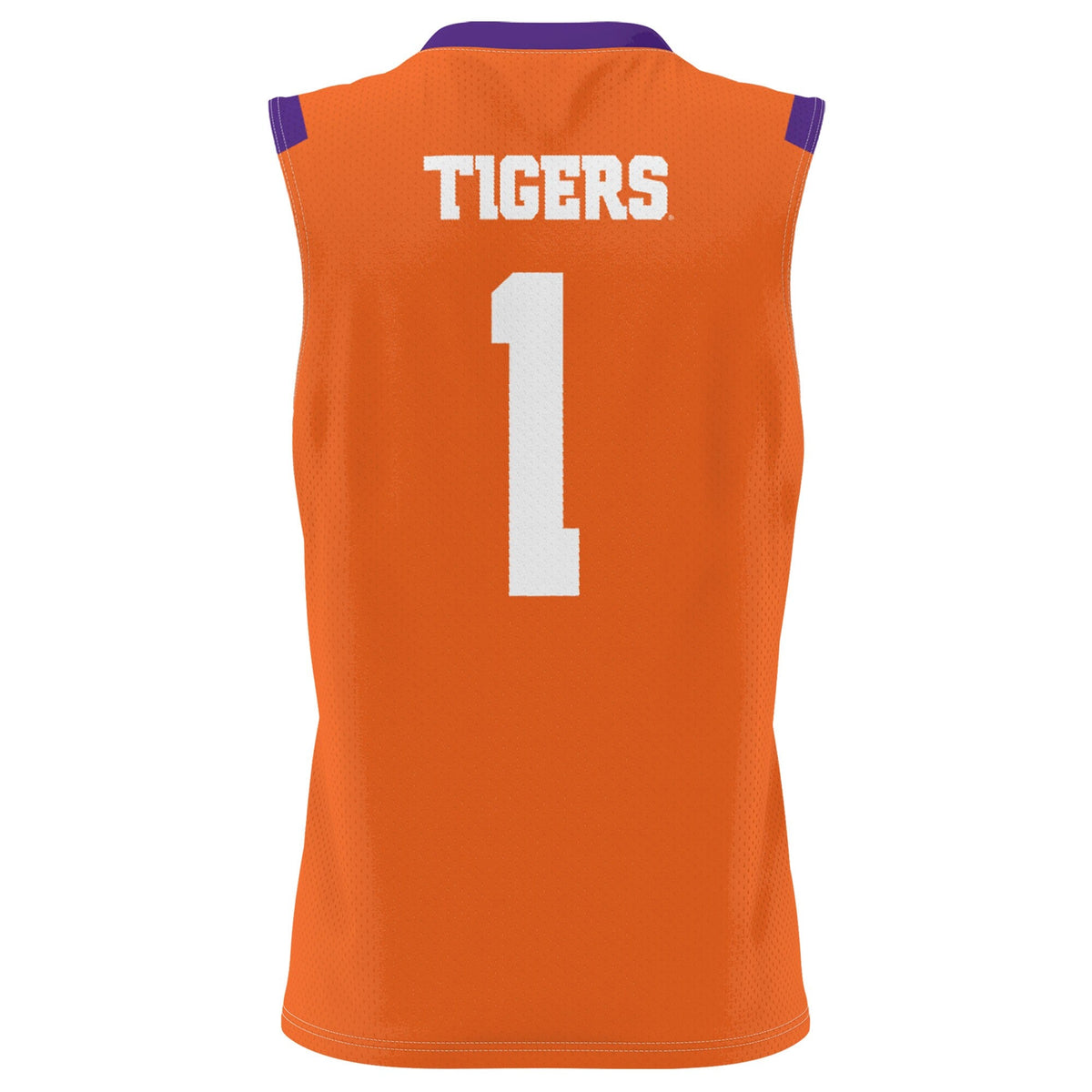 #1 Clemson Tigers Lightweight Basketball Jersey - Orange product image 4, provided for visual reference and product detail