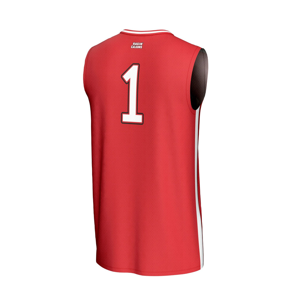 #1 Louisiana Ragin' Cajuns Lightweight Collegiate Basketball Fashion Jersey - Cardinal product image 4, provided for visual