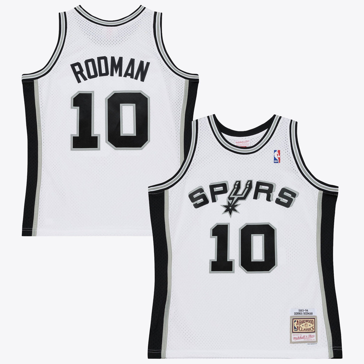 San Antonio Spurs Dennis Rodman 1993 Authentic Jersey - White product image 2, provided for visual reference and product