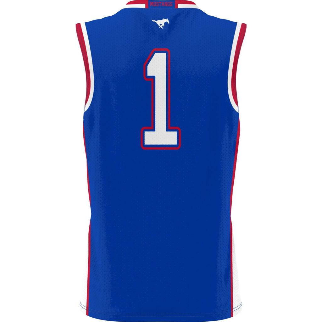 #1 SMU Mustangs Lightweight Basketball Jersey - Royal product image 4, provided for visual reference and product detail