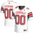 Louisville Cardinals NIL Pick-A-Player Football Jersey - White product image 1, provided for visual reference and product