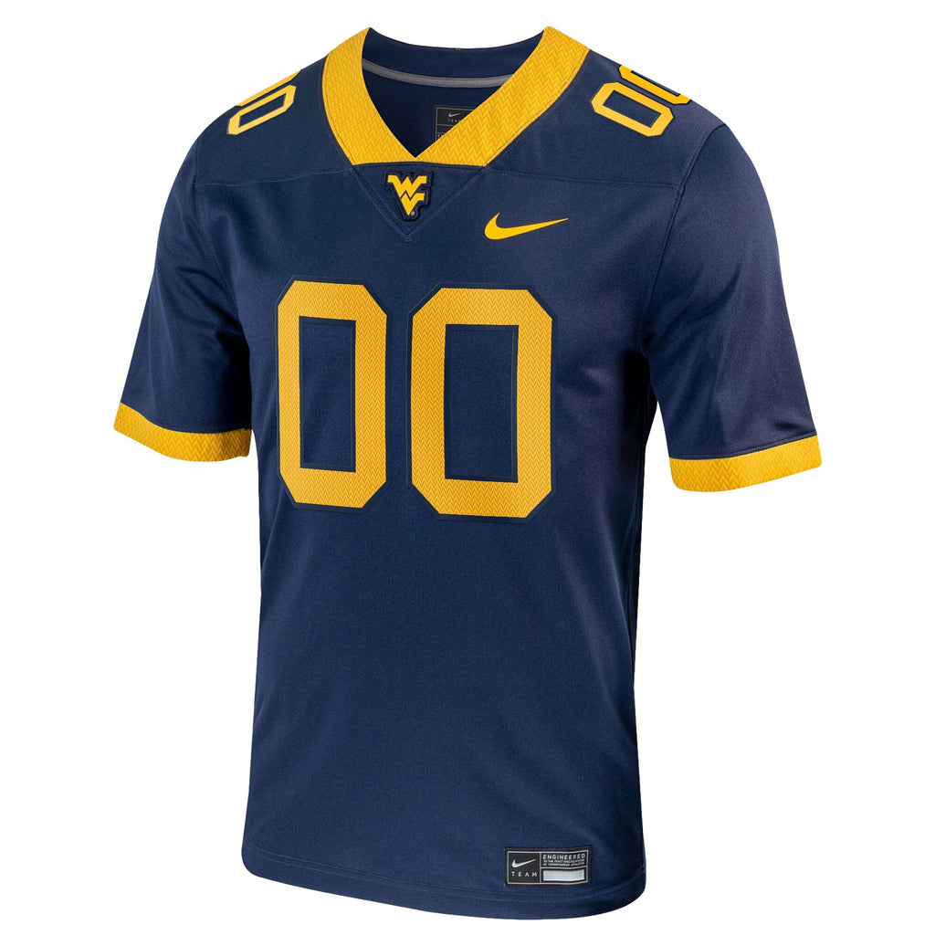 West Virginia Mountaineers Pick-A-Player NIL Replica Football Jersey - Navy product image 3, provided for visual reference