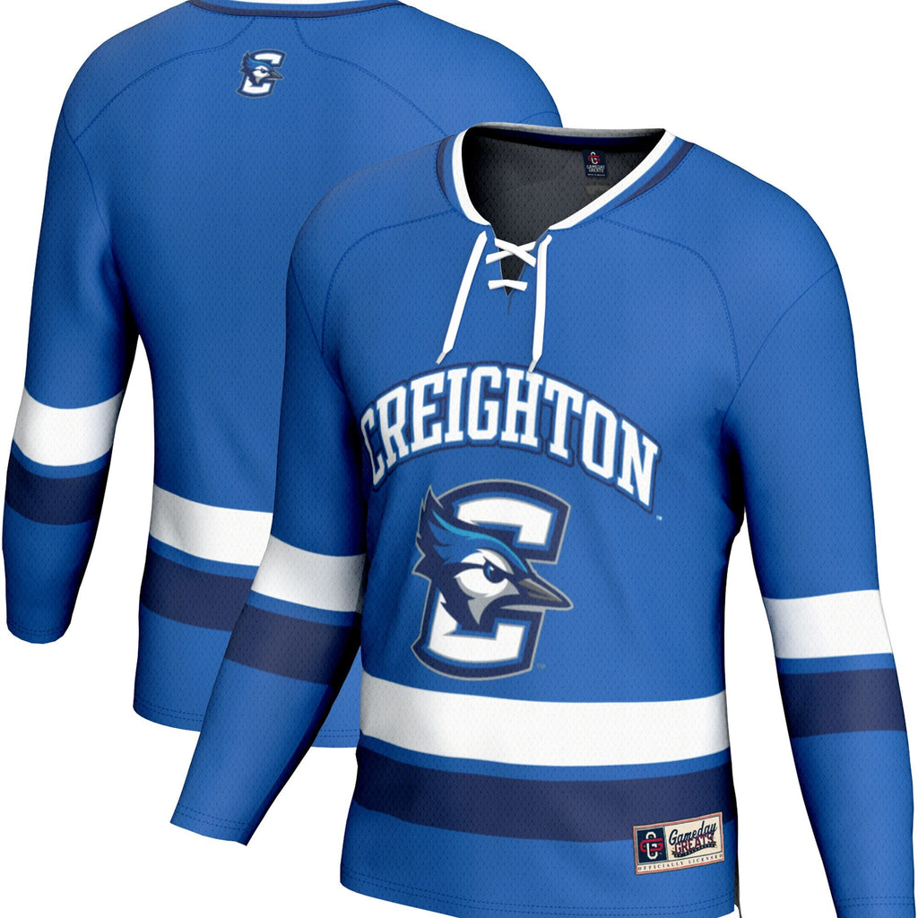 Creighton Bluejays Spirit Hockey Jersey - Blue product image 1, provided for visual reference and product detail review