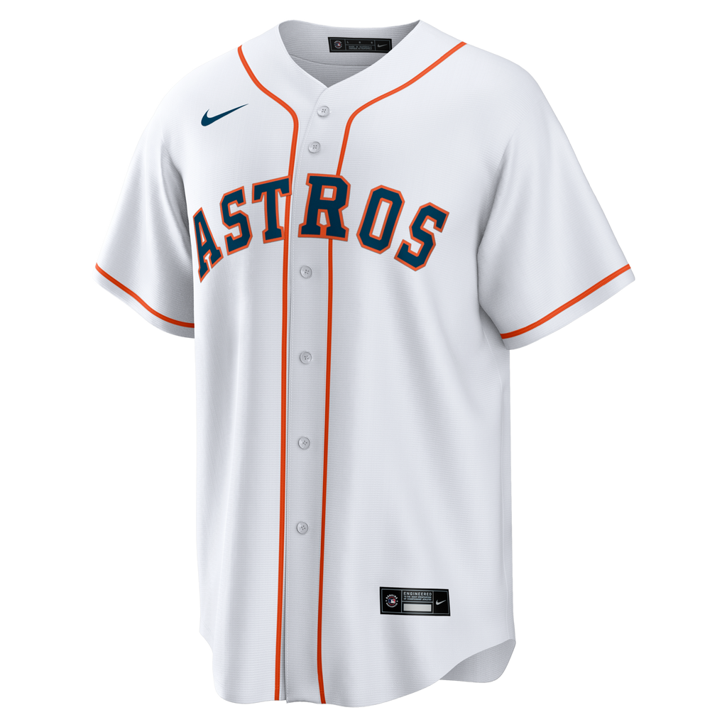 Houston Astros White Home Big & Tall Replica Jersey product image 3, provided for visual reference and product detail review