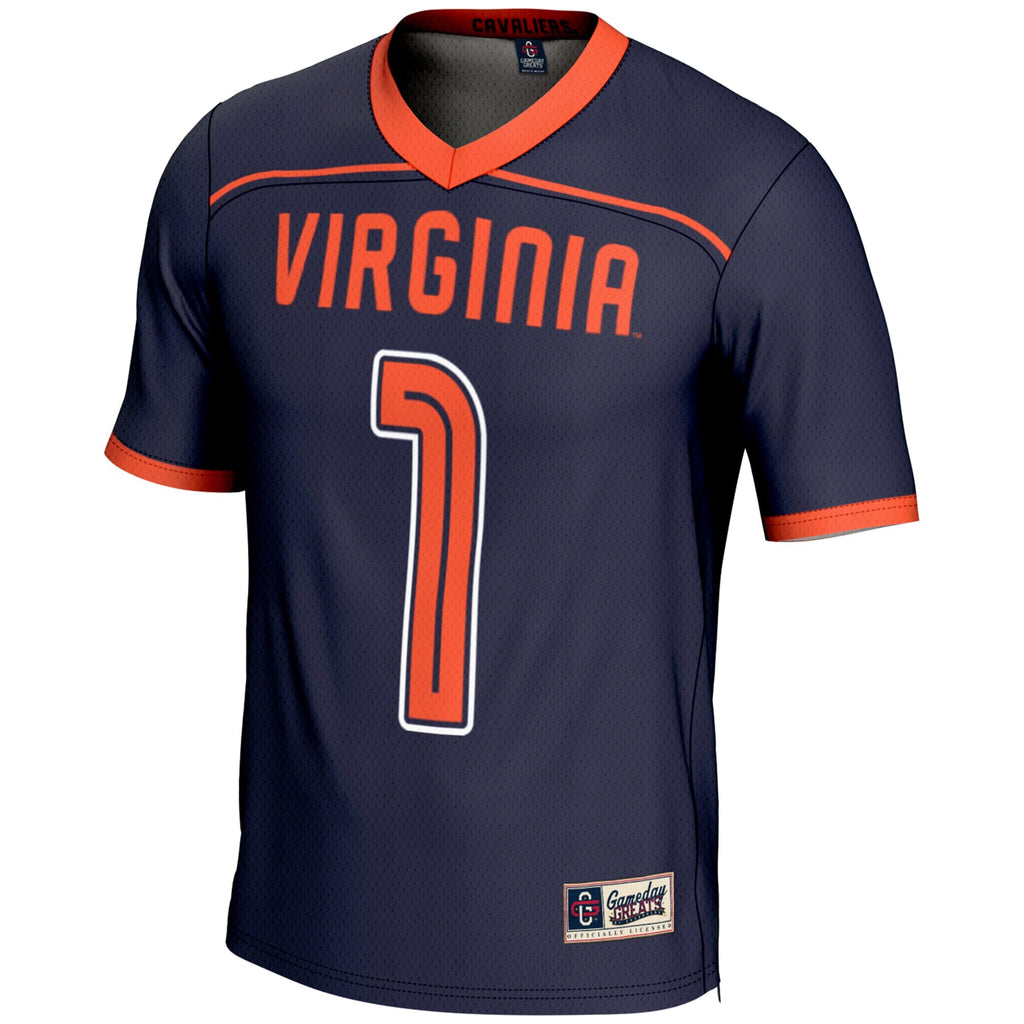 #1 Virginia Cavaliers Lightweight Lacrosse Jersey - Navy product image 3, provided for visual reference and product detail