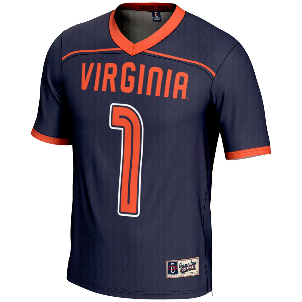#1 Virginia Cavaliers Lightweight Lacrosse Jersey - Navy product image 3, provided for visual reference and product detail