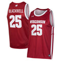 John Blackwell Wisconsin Badgers Replica Basketball Jersey - Red product image 1, provided for visual reference and product