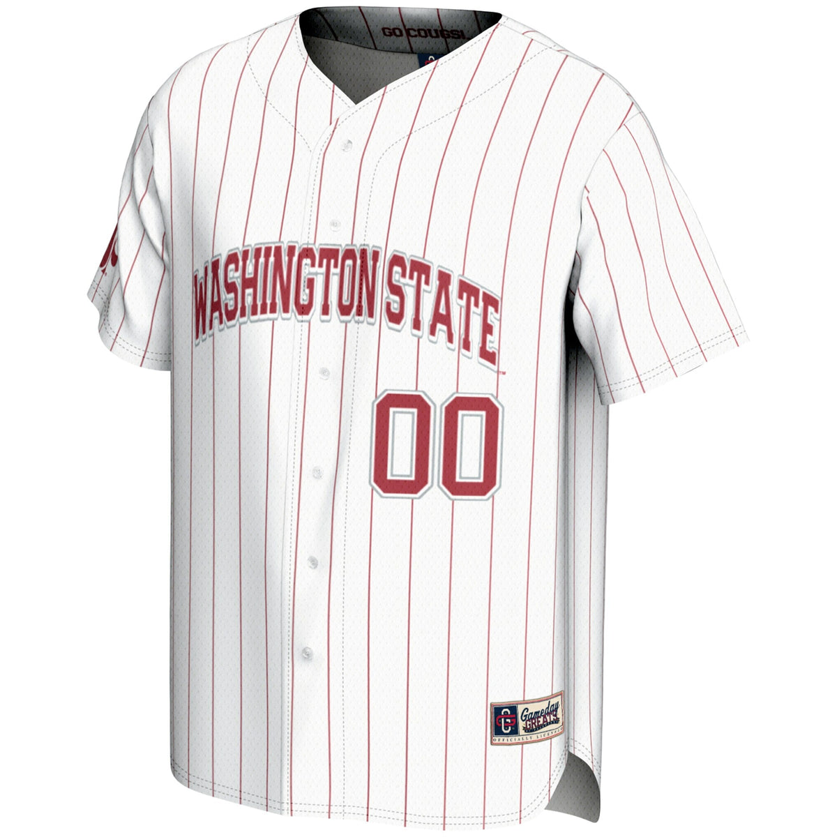 Washington State Cougars NIL Pick-A-Player Lightweight Baseball Jersey - White product image 3, provided for visual