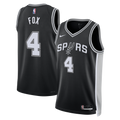 San Antonio Spurs Icon Edition Swingman Jersey - Black - De'Aaron Fox product image 1, provided for visual reference and