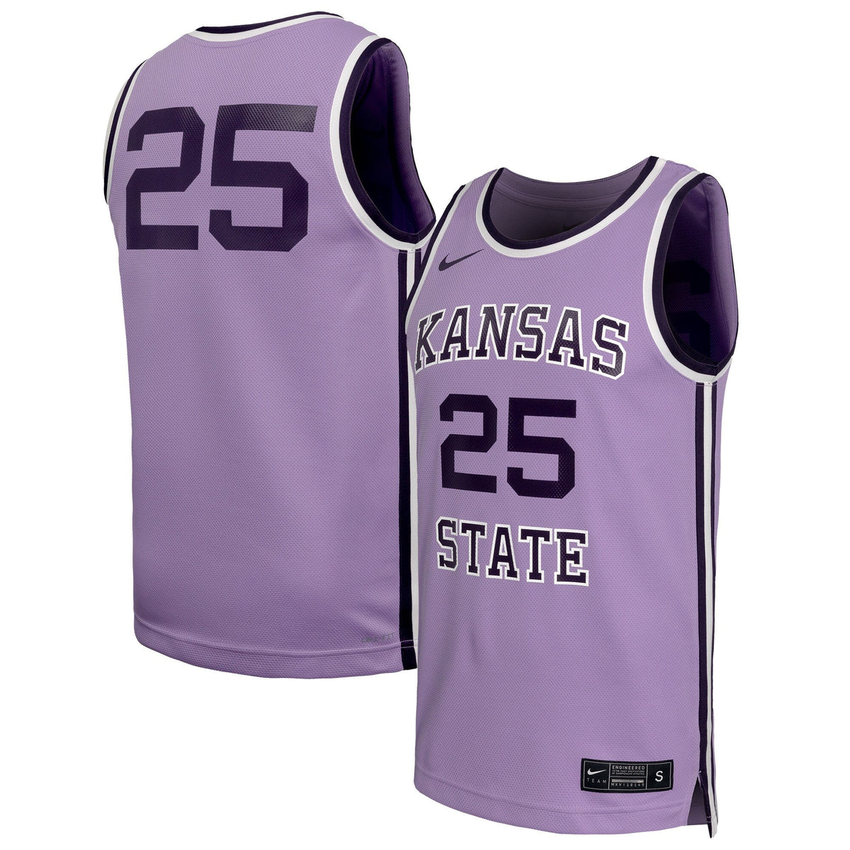 #24 Kansas State Wildcats Retro Replica Basketball Jersey - Lavender product image 1, provided for visual reference and