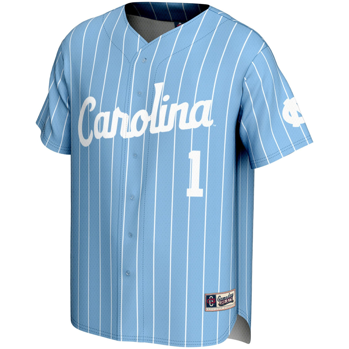 #1 North Carolina Tar Heels Lightweight Baseball Jersey - Carolina Blue product image 3, provided for visual reference and