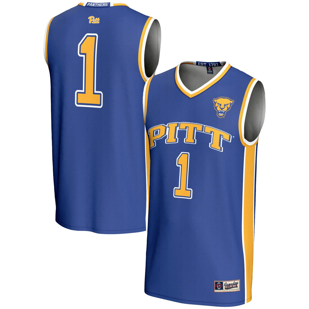 #1 Pitt Panthers Lightweight Basketball Jersey - Royal product image 1, provided for visual reference and product detail