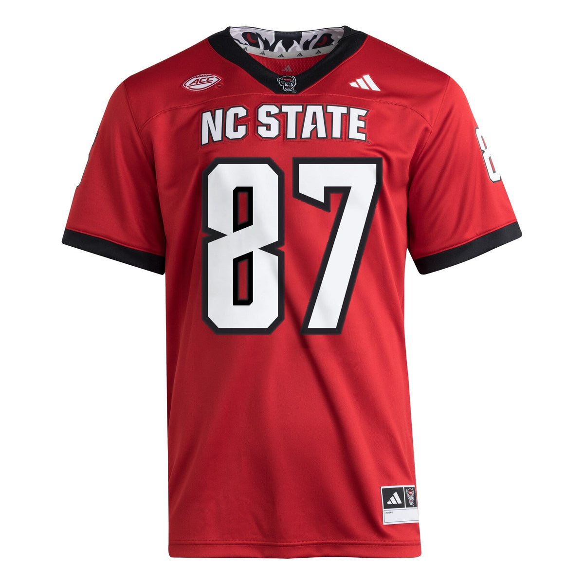 #87 NC State Wolfpack Premier Jersey - Red product image 3, provided for visual reference and product detail review