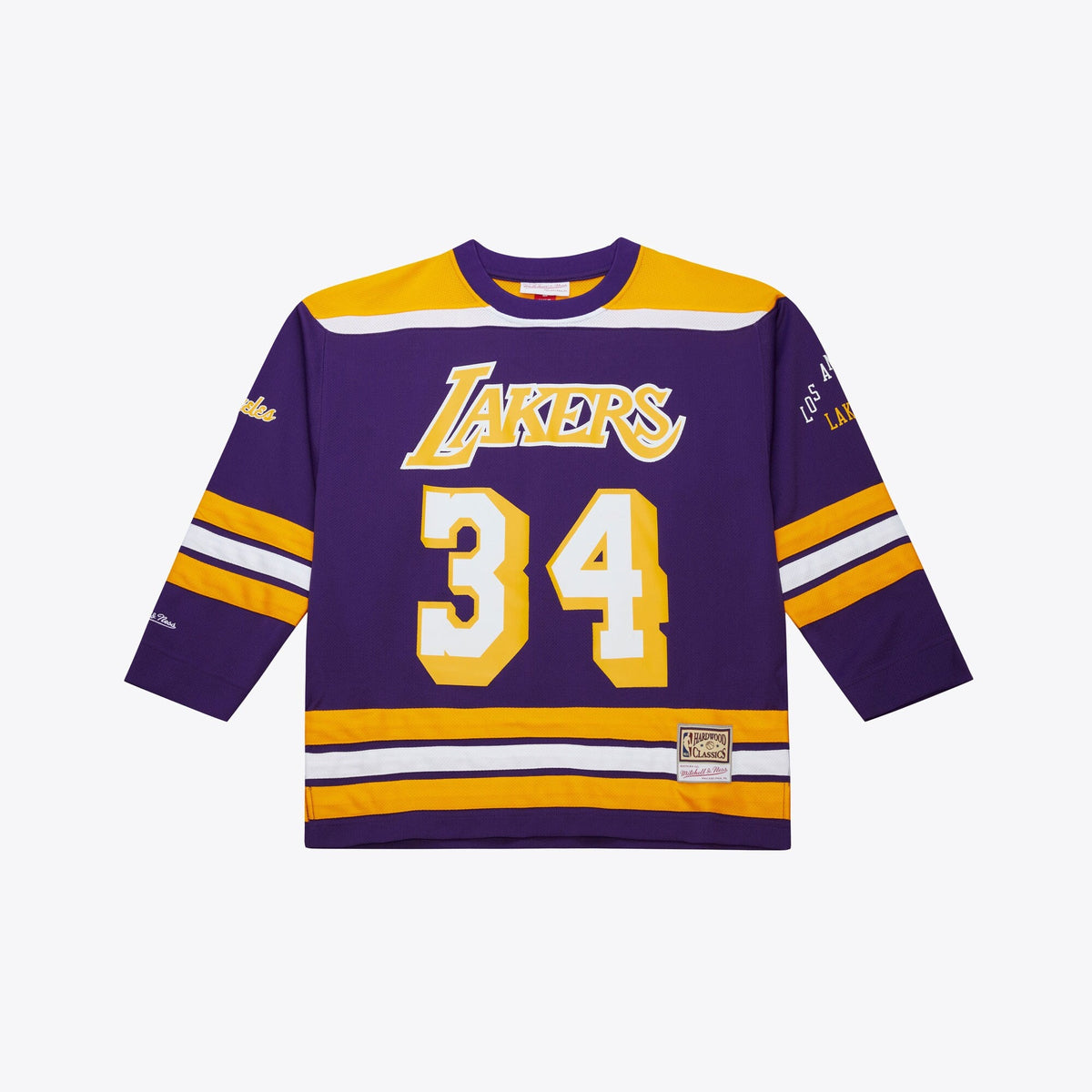 Los Angeles Lakers Shaquille O'Neal 1997 Maxxed Out Fashion Hockey Jersey - Purple product image 2, provided for visual