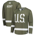 Olive Army Black Knights Replica Hockey Jersey product image 1, provided for visual reference and product detail review