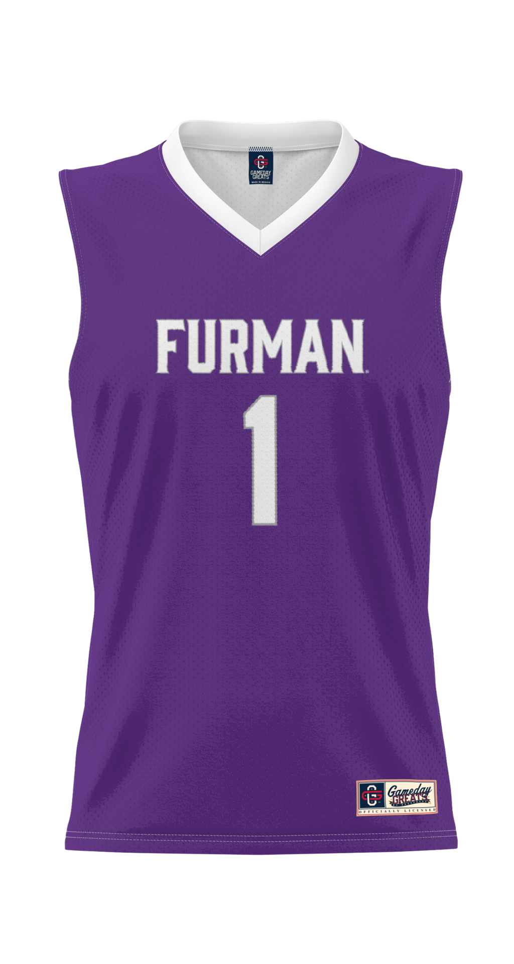 #1 Furman Paladins Lightweight Basketball Jersey - Purple product image 3, provided for visual reference and product detail
