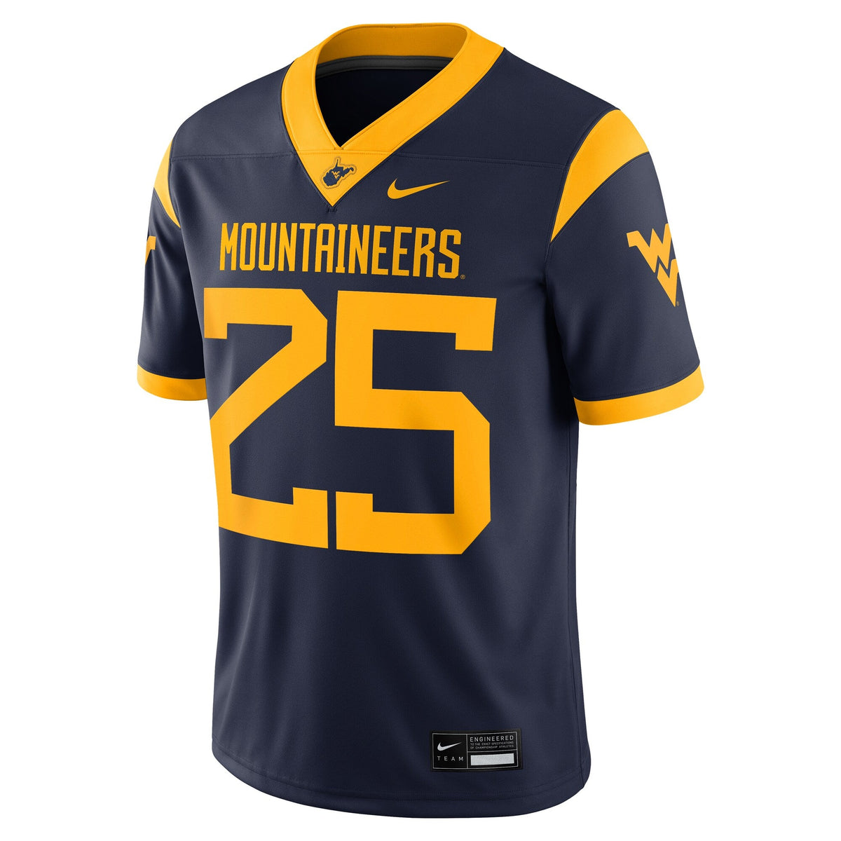 #25 West Virginia Mountaineers Limited Home Game Jersey - Navy product image 3, provided for visual reference and product