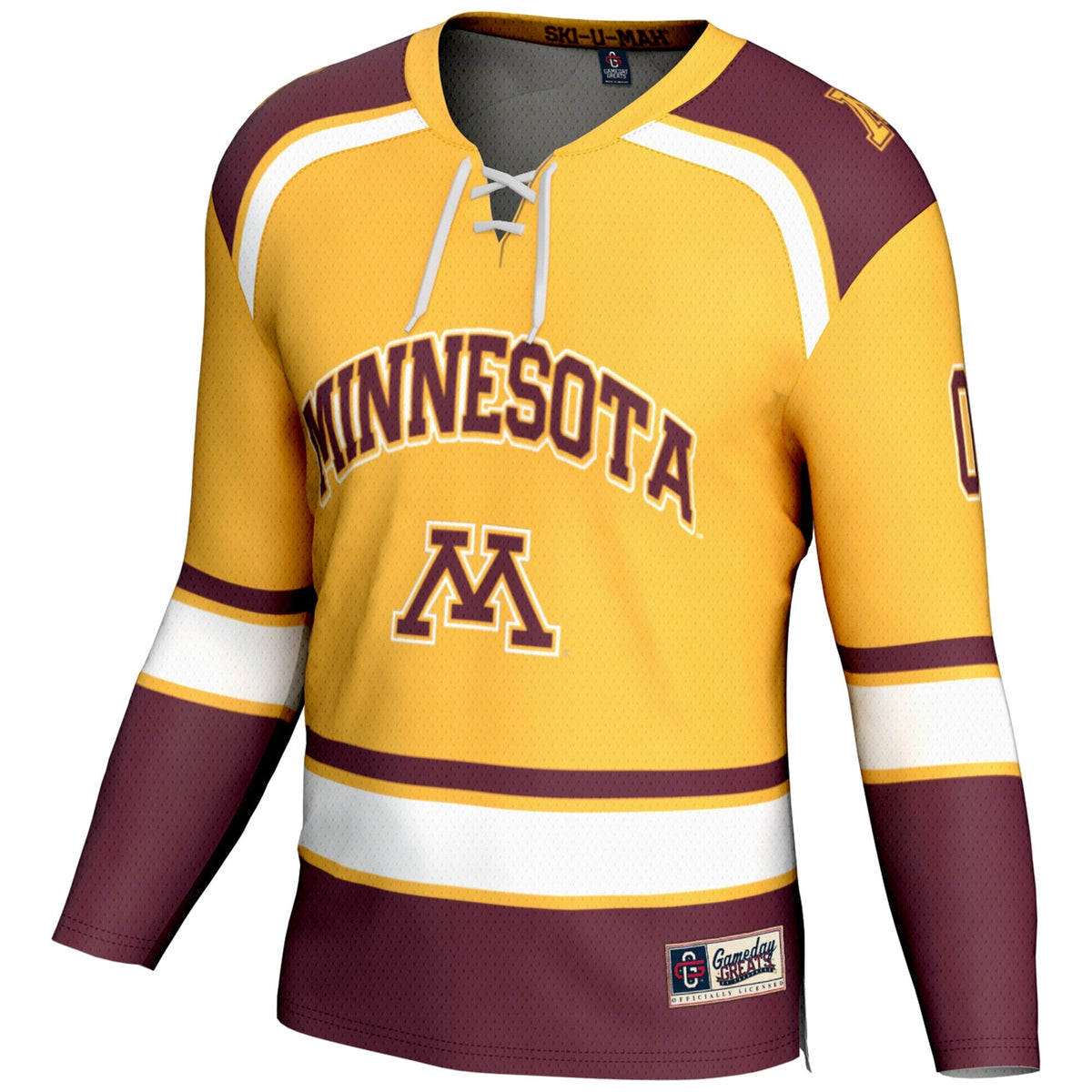 Minnesota Golden Gophers NIL Pick-A-Player Hockey Jersey - Gold product image 3, provided for visual reference and product