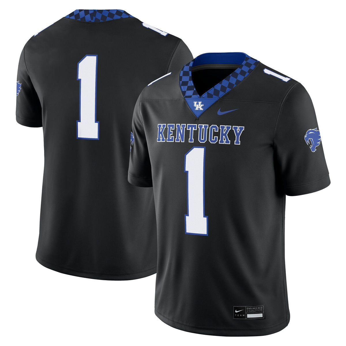 #1 Kentucky Wildcats Alternate Game Jersey - Black product image 1, provided for visual reference and product detail review