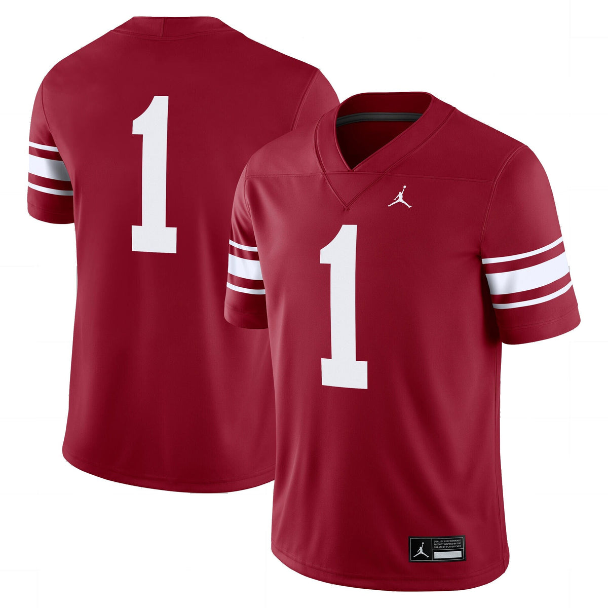 #1 Oklahoma Sooners Throwback Alternate Game Jersey - Crimson product image 1, provided for visual reference and product