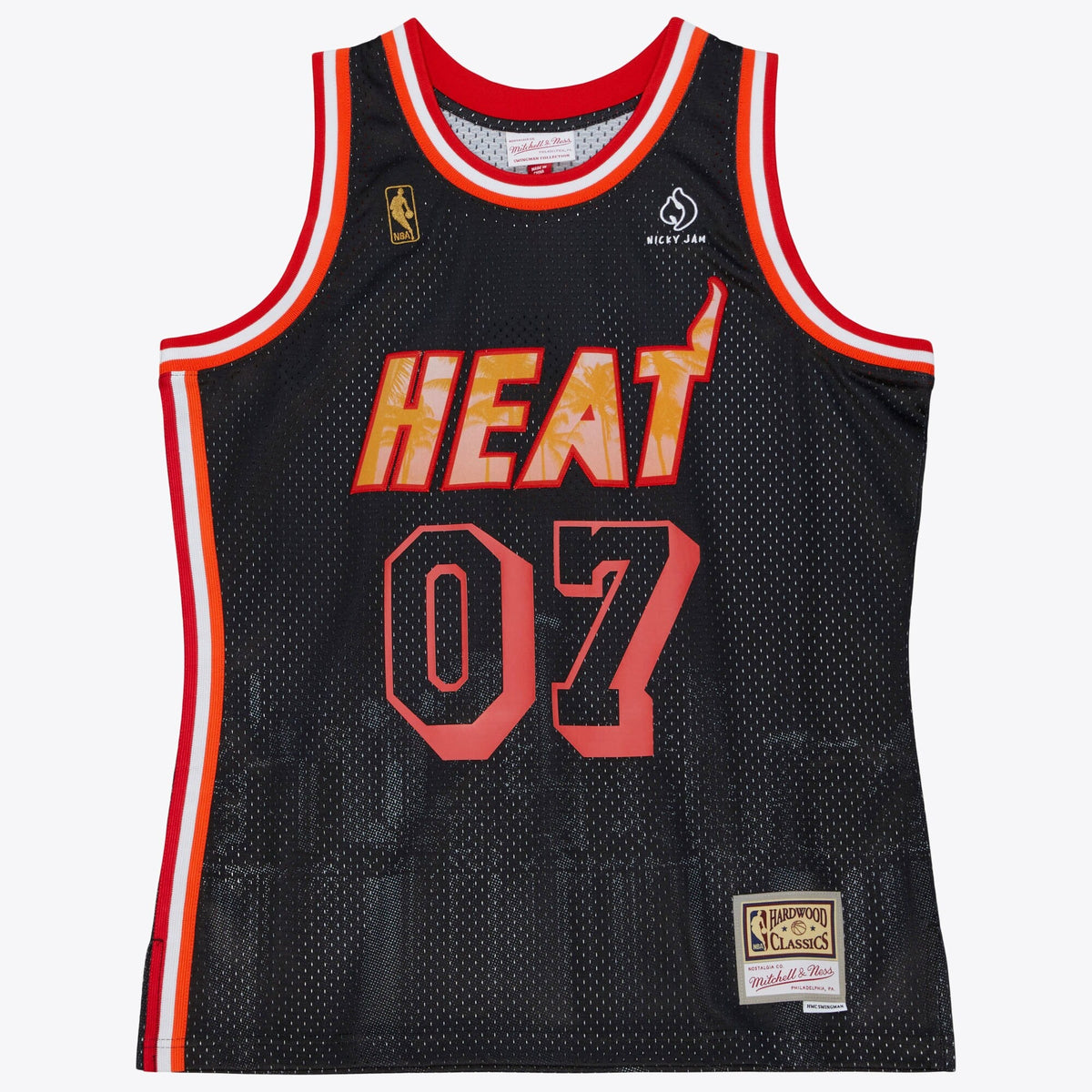Miami Heat M&N x Nicky Jam Swingman Jersey product image 1, provided for visual reference and product detail review