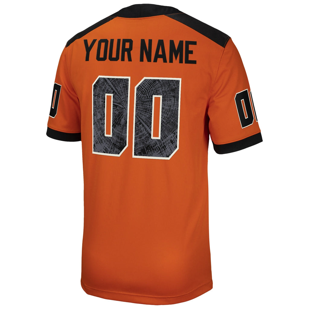 Oregon State Beavers Custom Football Game Jersey - Orange product image 4, provided for visual reference and product detail