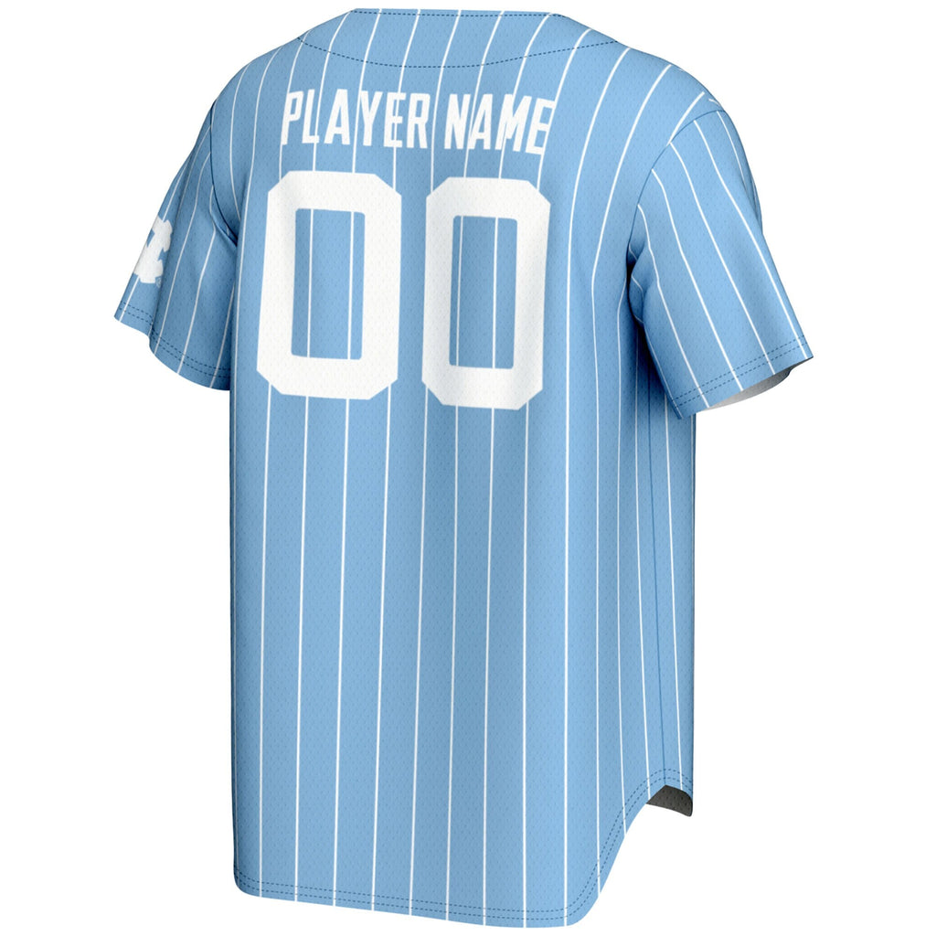 North Carolina Tar Heels NIL Pick-A-Player Lightweight Baseball Jersey - Carolina Blue product image 4, provided for visual