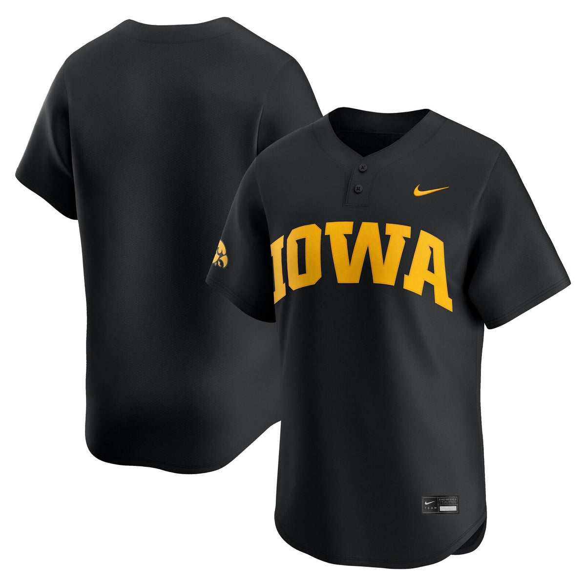 Black Iowa Hawkeyes Home Limited Baseball Jersey product image 2, provided for visual reference and product detail review