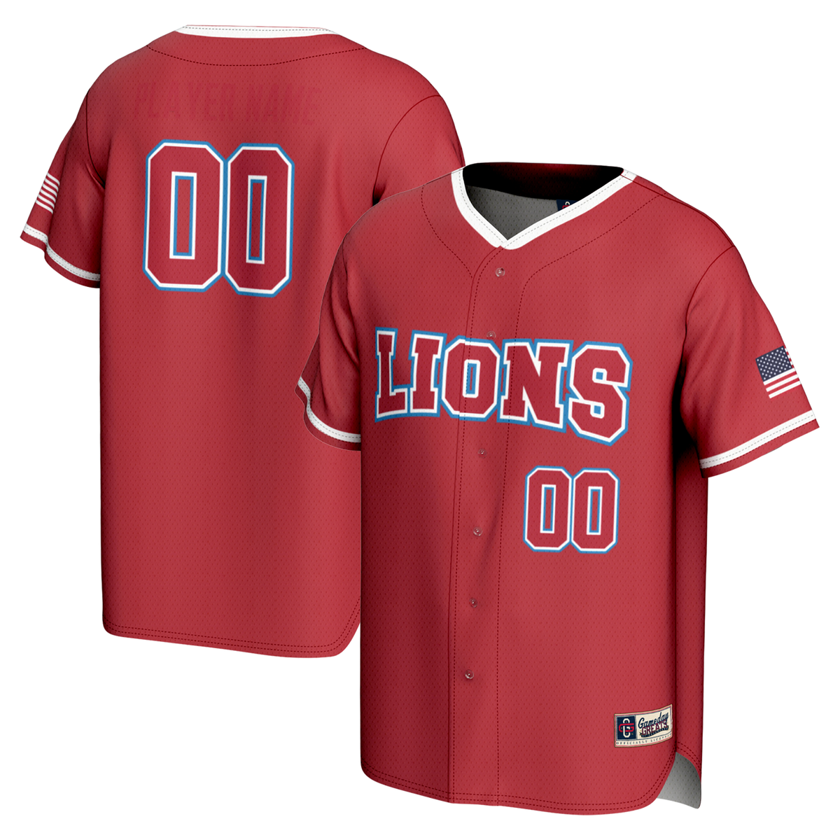 Loyola Marymount Lions NIL Pick-A-Player Lightweight Baseball Jersey - Red product image 1, provided for visual reference