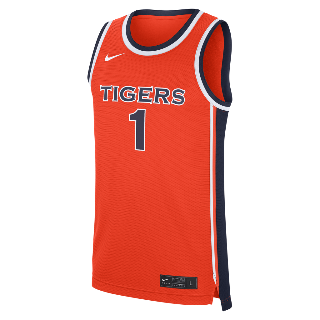 Orange Auburn Tigers #1 Alternate War Eagle Replica Basketball Jersey product image 3, provided for visual reference and