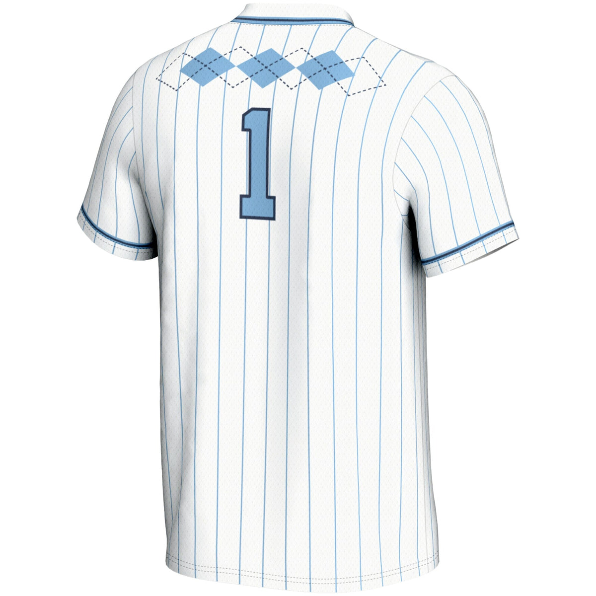 #1 North Carolina Tar Heels Lightweight Softball Jersey - White product image 4, provided for visual reference and product