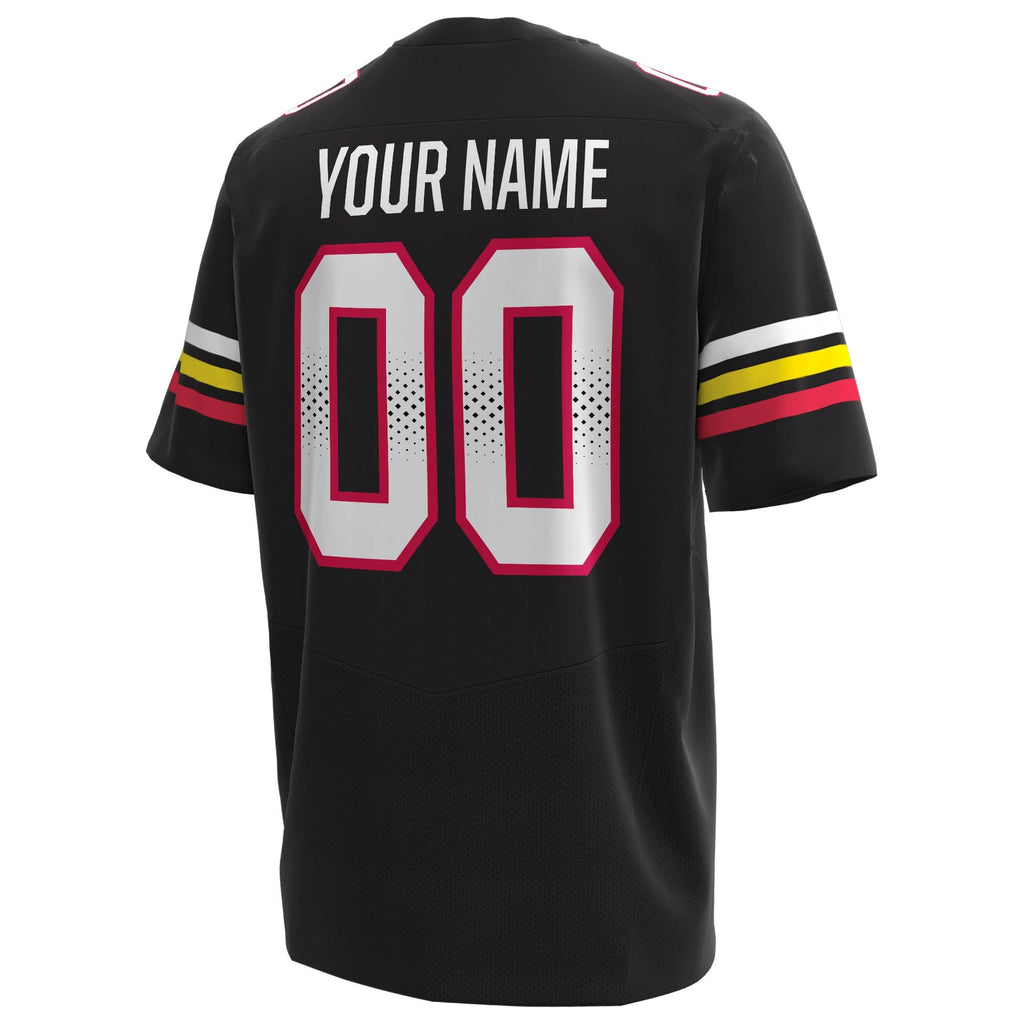 Maryland Terrapins Custom Replica Football Jersey - Black product image 4, provided for visual reference and product detail