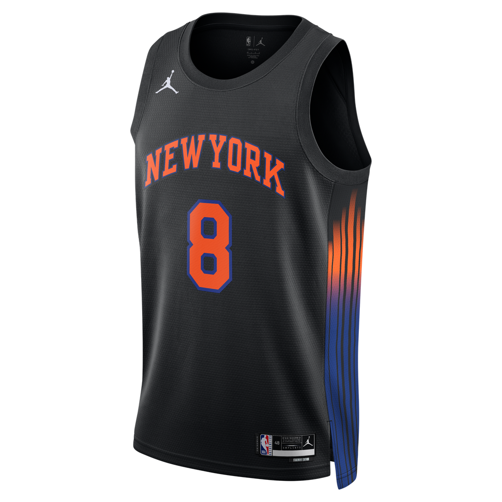 New York Knicks Statement Edition Jersey - Black - OG Anunoby product image 3, provided for visual reference and product