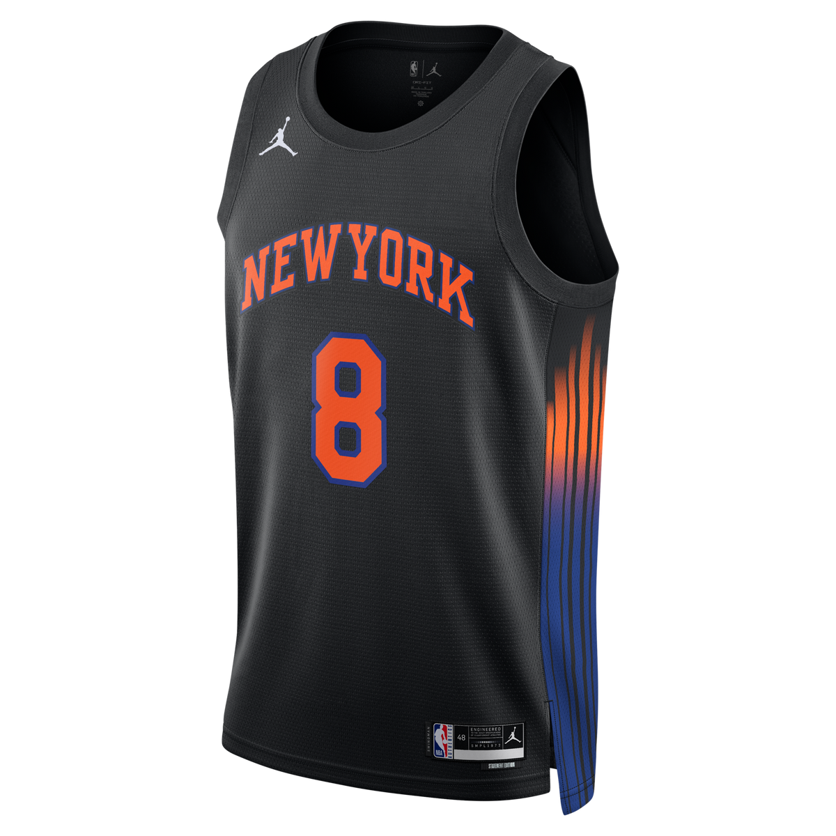 New York Knicks Statement Edition Jersey - Black - OG Anunoby product image 3, provided for visual reference and product