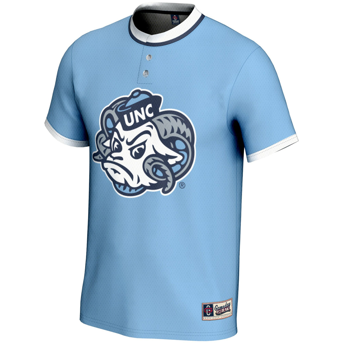 #1 North Carolina Tar Heels Lightweight Softball Jersey - Carolina Blue product image 3, provided for visual reference and