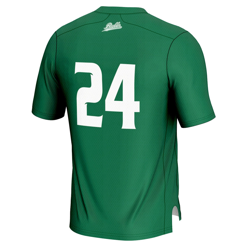 #24 South Florida Bulls Lightweight Lacrosse Jersey - Green product image 4, provided for visual reference and product