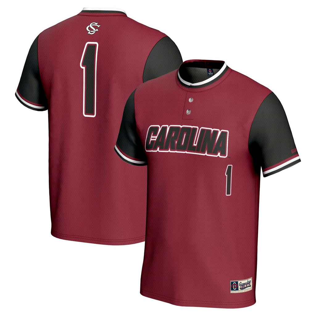 #1 South Carolina Gamecocks Lightweight Softball Jersey - Garnet product image 2, provided for visual reference and product
