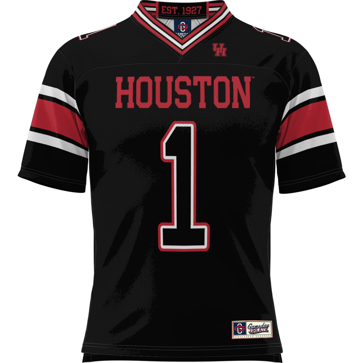 #1 Houston Cougars Football Jersey - Black product image 3, provided for visual reference and product detail review