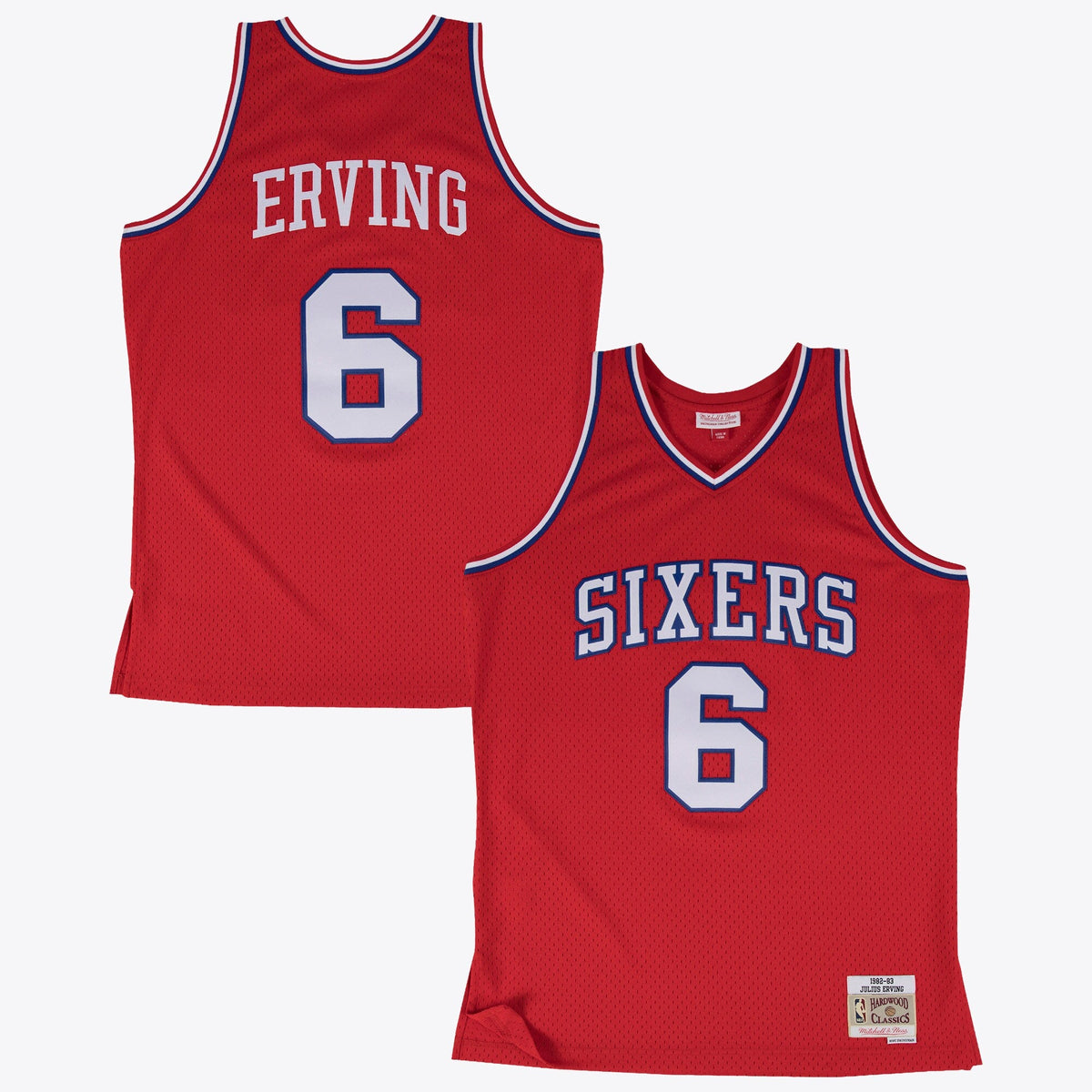 Philadelphia 76ers Julius Erving 1982 Swingman Road Authentic Jersey - Scarlet product image 1, provided for visual