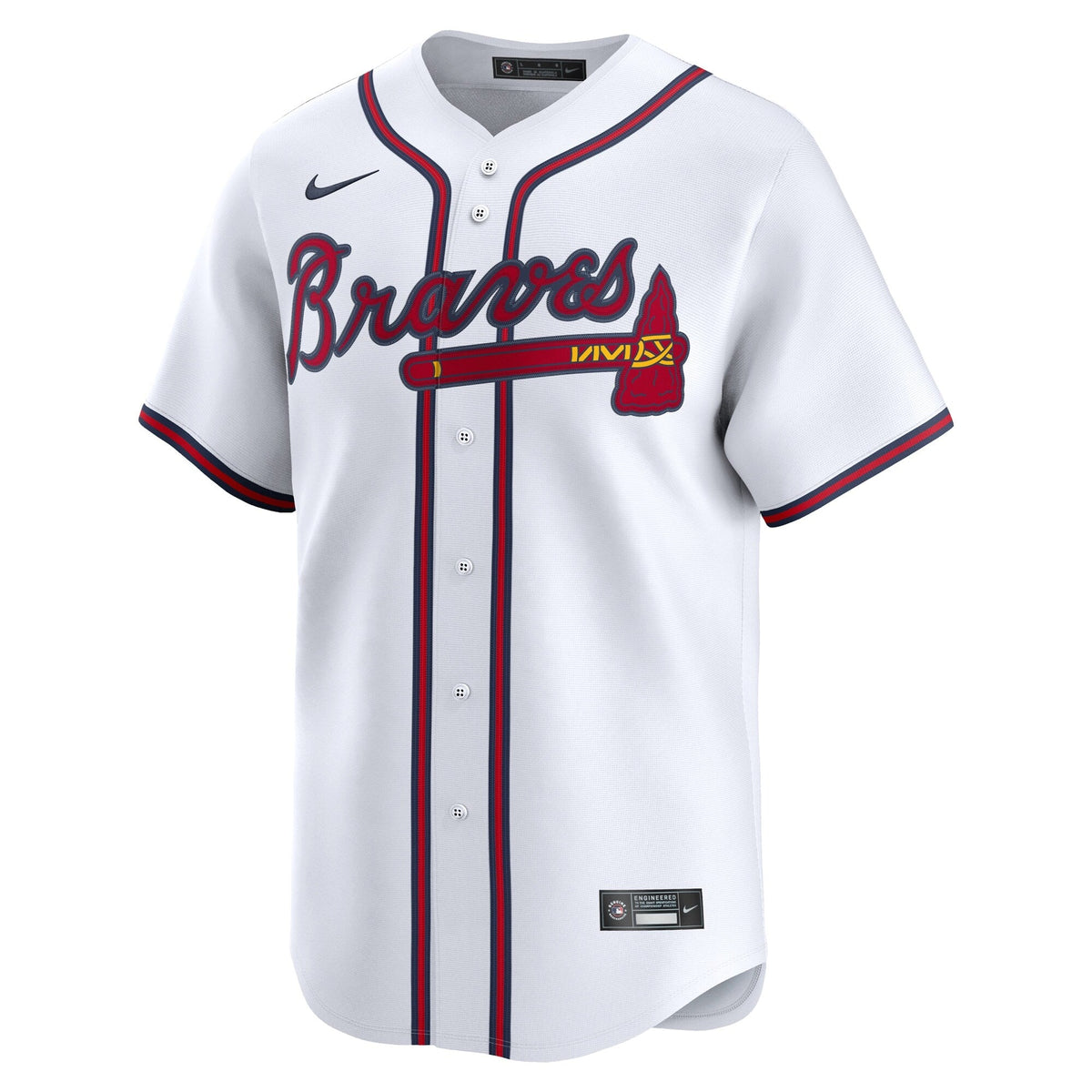 Atlanta Braves White Home Limited Jersey product image 1, provided for visual reference and product detail review