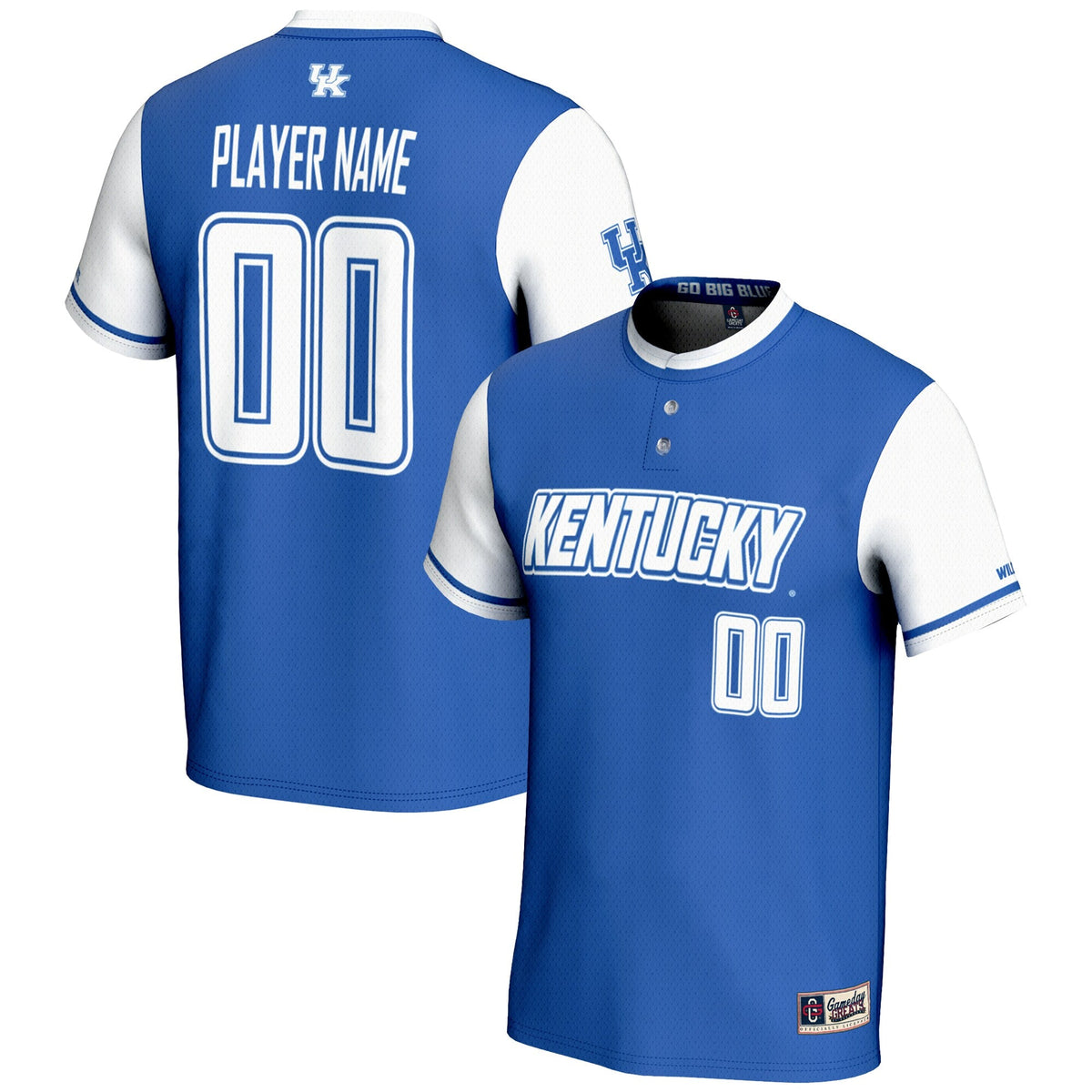 Kentucky Wildcats NIL Pick-A-Player Lightweight Softball Jersey - Royal product image 2, provided for visual reference and