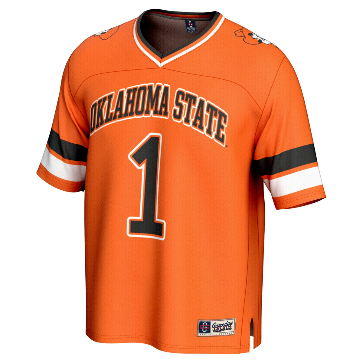 #1 Oklahoma State Cowboys Lightweight Collegiate Football Fashion Jersey - Orange product image 3, provided for visual