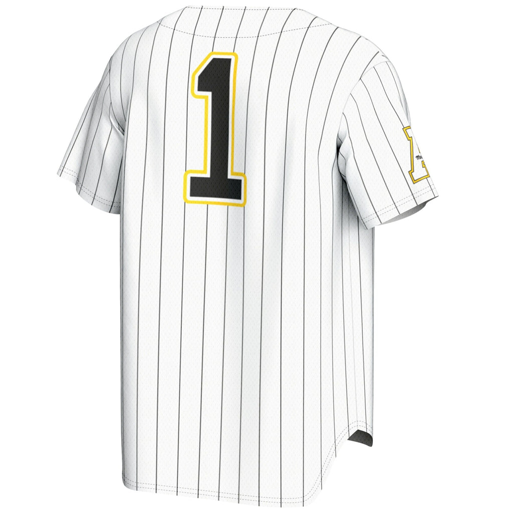 #1 Appalachian State Mountaineers Lightweight Baseball Jersey - White product image 4, provided for visual reference and