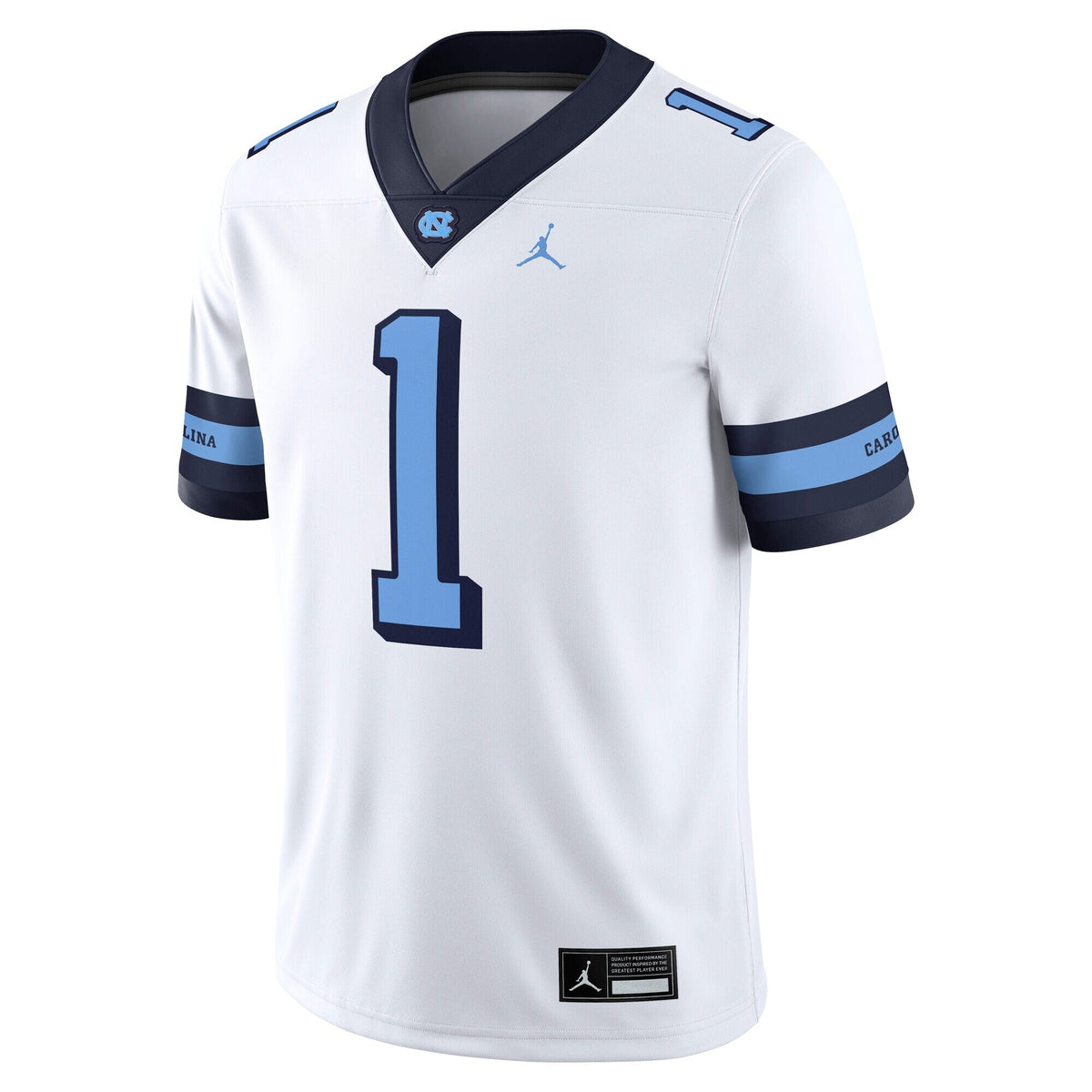 #1 North Carolina Tar Heels Alternate Game Jersey - White product image 3, provided for visual reference and product detail