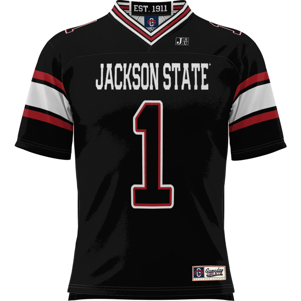 #1 Jackson State Tigers Football Jersey - Black product image 3, provided for visual reference and product detail review