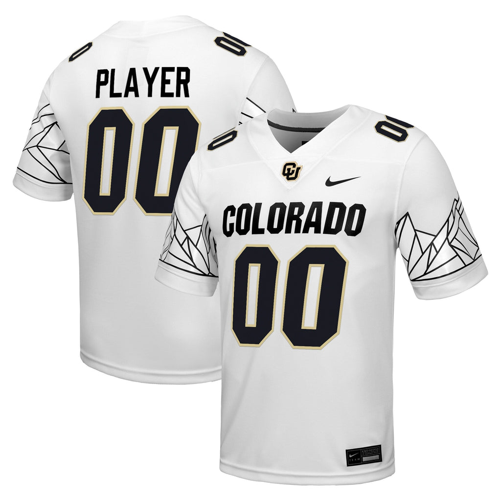 Colorado Buffaloes NIL Pick-A-Player Football Game Jersey - White product image 2, provided for visual reference and product