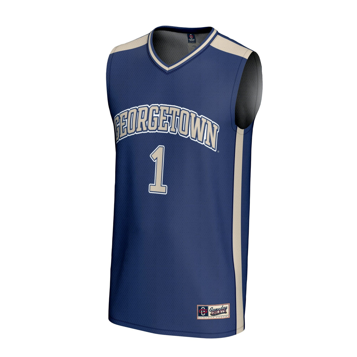 #1 Georgetown Hoyas Lightweight Basketball Fashion Jersey - Navy product image 3, provided for visual reference and product