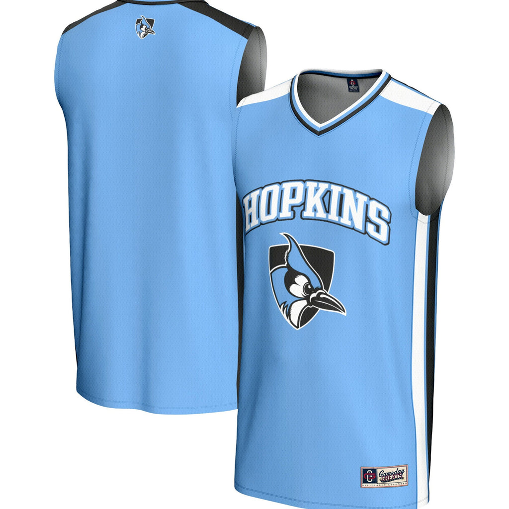 Johns Hopkins Blue Jays Spirit Basketball Jersey - Light Blue product image 1, provided for visual reference and product