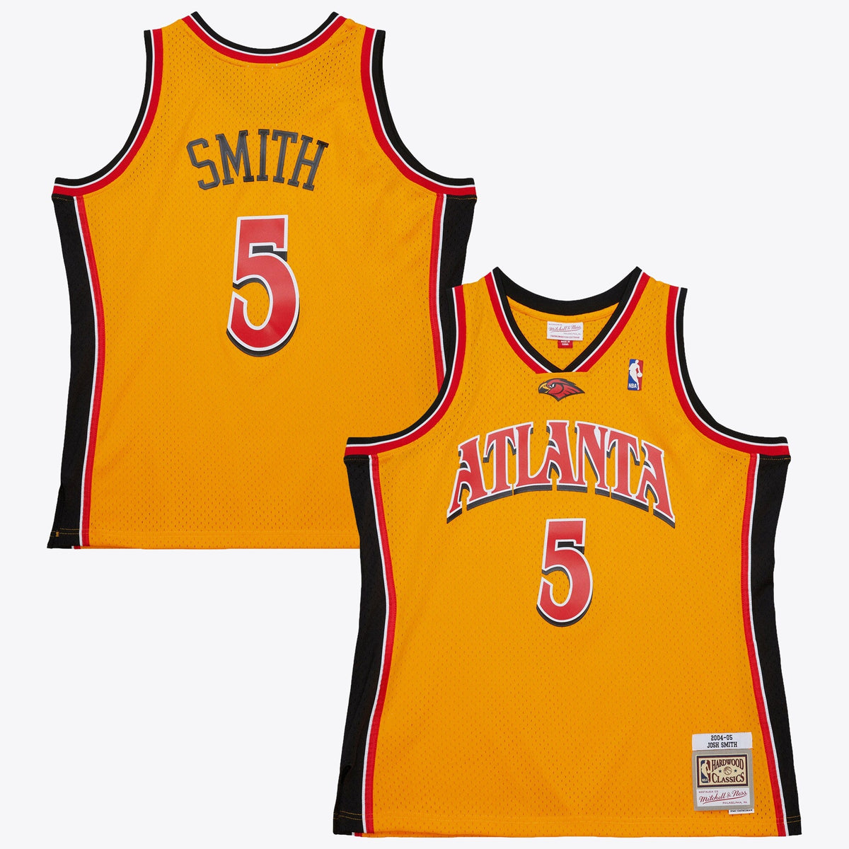 Atlanta Hawks Josh Smith 2004 Alternate Authentic Jersey - Yellow product image 2, provided for visual reference and product