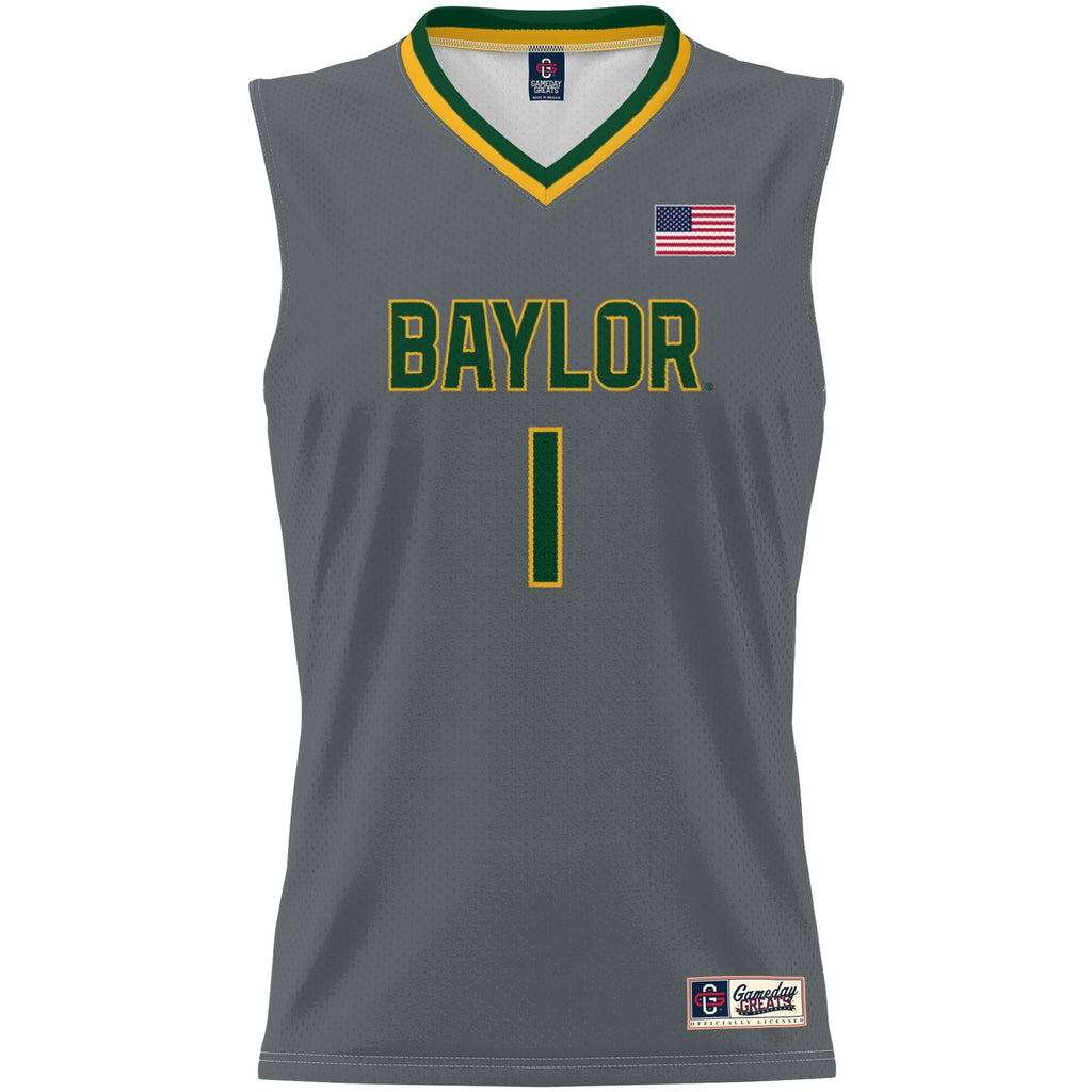#1 Baylor Bears Lightweight Basketball Jersey - Gray product image 3, provided for visual reference and product detail review